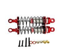 Rc Tracked Shock Absorber For Losi 1/18 For Mini-T 2.0 1/16 For Mini-B Metal Front And Rear Shock Absorber Damper RC Truck Car Upgrades Parts(Red)