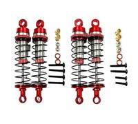 Rc Tracked Shock Absorber For Losi 1/18 For Mini-T 2.0 1/16 For Mini-B Metal Front And Rear Shock Absorber Damper RC Truck Car Upgrades Parts Red