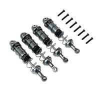 Rc Tracked Shock Absorber For MJX For Hyper Go 16207 16208 16209 16210 H16 H16BM Metal Front Shock Absorber Rear Metal Oil Filled Shocks Absorber(Gray)