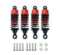 Rc Tracked Shock Absorber For Tamiya For TT-01 For TT01 For TT-02 For TT02 1/10 4Pcs Aluminum Alloy Shock Absorbers Damper Set RC Car Upgrade Parts Repair Accessories Replacement(Red)