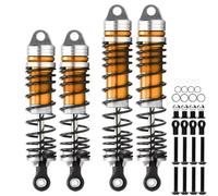 Rc Tracked Shock Absorber For Traxxas For Slash For Vxl 4x4 2wd Ruslter 1/10 Cnc Aluminum Front Rear Shock Absorber Dampers RC Parts(Gold-Black)