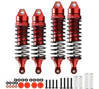 Rc Tracked Shock Absorber For Vorteks ARA4305V3T3 ARA330722 ARA330723 1/10 4WD 3S RC Car 4Pc Full Metal Front Rear RC Damper Shock Absorbers Stadium TRUCK(Red)