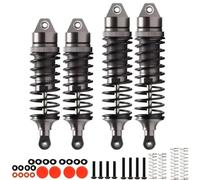 Rc Tracked Shock Absorber For Vorteks ARA4305V3T3 ARA330722 ARA330723 1/10 4WD 3S RC Car 4Pc Full Metal Front Rear RC Damper Shock Absorbers Stadium TRUCK(Gray)