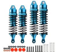 Rc Tracked Shock Absorber For Vorteks ARA4305V3T3 ARA330722 ARA330723 1/10 4WD 3S RC Car 4Pc Full Metal Front Rear RC Damper Shock Absorbers Stadium TRUCK(Blue)
