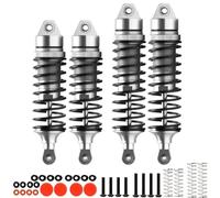Rc Tracked Shock Absorber For Vorteks ARA4305V3T3 ARA330722 ARA330723 1/10 4WD 3S RC Car 4Pc Full Metal Front Rear RC Damper Shock Absorbers Stadium TRUCK(Silver)