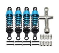Rc Tracked Shock Absorber For WLtoys 1/18 RC Car A959 A969 A979 K929 4PCS Shock Absorber Damper 1PC Cross Wrench Wheel Spanner 4mm 4.5mm 5.5mm 7mm Repair(Blue and Wrench)