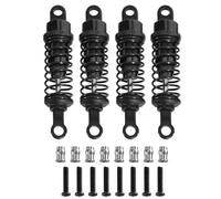 Rc Tracked Shock Absorber For WPL C14 C24 For MN D90 D91 MN99 99s 64mm Oil Filled Type Metal Shock Absorber With Shock Tower RC Car Adjustable Upgrade Parts(Black 4PCS)