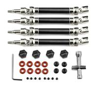 Rc Transmission Shaft Compatible With Arrma For Rock V3 3S For BLX 4x4 1/10 Rc Car Upgrade Parts 4pcs Metal Drive Shaft CVD With Wheel Hex(Black)