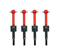 RC Transmission Shaft Compatible With Tamiya For TT-01 For TT-02 TA04 1/10 RC Car Upgrade Parts 4 Pcs Metal For Universal Drive Shaft CVD 53792(Red)