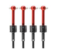 RC Transmission Shaft Compatible With Tamiya For TT01 For TT02 TA04 1/10 RC Car Upgrade Parts Accessories Metal For Universal Drive Shaft CVD 53792(Red,4 pieces)
