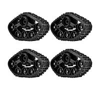 RC Truck Track Wheels, Durable Design RC Car Tires, 4Pcs Replacement for 1/16 Scale Remote Control Military Vehicle, Perfect for Hobbyists, Off-Road Racing, and Everyday Use