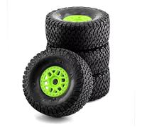 RC Tyre Hub Wheels Compatible With ARRMA For Mojave For TRAXXAS 1/7 RC Car Off-road For Buggy 4Pcs 135mm For Desert Short Course Truck Tire 17mm Wheel Hex(Green)