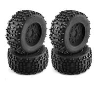 RC Tyre Hub Wheels Compatible With TRAXXAS For Sledge For ARRMA For KRATON For Outcast For Tamiya For HSP 1/7 1/8 RC For Monster Stunt Truck 170mm 3.8" Tire(Black)