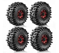 RC Tyre Hub Wheels Compatible With TRX4 For Axial SCX10 90046 Redcat Gen8 Rbx10 4PCS 110 * 38 Mm 1.9" Wheel Rims Tires Set For 1:10 RC Rock Crawler Car(Color2,B)
