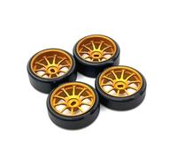 RC Tyre Hub Wheels Compatible With Wltoys 284131 K969 K979 K989 P929 For Kyosho For Mini-Z 1:28 RC Car Upgrades Parts 27mm Drift Tire Tyre Metal Wheel Rim(Yellow)