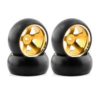 RC Tyre Hub Wheels Compatible With Wltoys 284131 K969 K989 For Kyosho For Mini-Z 1/28 RC Car Upgrades Parts Hard Plastic Drift Tire Tyres Metal Wheel Rim(Yellow)