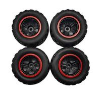 RC Tyre Hub Wheels Compatible With WPL For D12 1/10 RC Truck Car Parts 8Pcs Rubber Tires Tyre Wheel Upgrade Accessories RC Accessory Rubber Tire