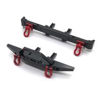 RC Upgrade Bumper Compatible With HBToys ZP1001 ZP1002 ZP1003 ZP1004 ZP1005 ZP1008 ZP1010 1/10 RC Car Upgrade Parts Metal Front And Rear Bumper(Black)