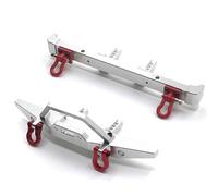 RC Upgrade Bumper Compatible With HBToys ZP1001 ZP1002 ZP1003 ZP1004 ZP1005 ZP1008 ZP1010 1/10 RC Car Upgrade Parts Metal Front And Rear Bumper(Silver)