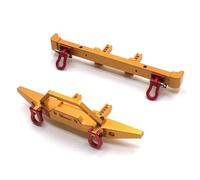 RC Upgrade Bumper Compatible With HBToys ZP1001 ZP1002 ZP1003 ZP1004 ZP1005 ZP1008 ZP1010 1/10 RC Car Upgrade Parts Metal Front And Rear Bumper(Yellow)