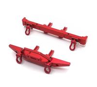 RC Upgrade Bumper Compatible With HBToys ZP1001 ZP1002 ZP1003 ZP1004 ZP1005 ZP1008 ZP1010 1/10 RC Car Upgrade Parts Metal Front And Rear Bumper(Red)