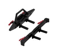 RC Upgrade Bumper Compatible With MN128 RC Car Parts Upgraded Metal Aluminum Alloy Front And Rear Bumper With Trailer Buckle(Black)