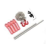 RC Upgrade Bumper Compatible With Trxs For TRX4 For Axial For SCX10 For LCG For Chassis 1/10 RC Crawler Car Front Rear Bumper With Tow Hook Upgrade Parts(Red)