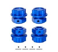 Rc Upgrade Components For Arrma 4S For Kraton For Outcast V2 For Mojave 4S 1/10 1/8 4PCS 17mm Wheel Hub Hexagon RC Upgrade Modification Parts(Blue)