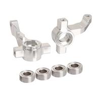 Rc Upgrade Components For Tamiya DT04 1/10 Aluminum Front Steering Knuckles RC Truck Upgrades Modification And Repair Part(Silver)
