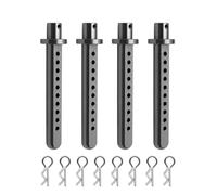 Rc Upgrade Model For Axial For SCX10 1/10 RC Track Car 1 Set Aluminum Body Post Mount Car Shell Fixed Post With R Clip Parts For Model Accessories(Gray)
