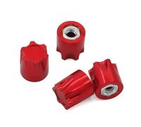 Rc Upgrade Model For Drift For Tamiya For Yokomo For HSP Parts Accessories 1/10 4 Pcs RC Aluminum Alloy M4 Nut Rim Caps Replacement Control Remote Car(Red)