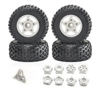 Rc Upgrade Model For Slash For ARRMA For SENTON For Vkar For SCTX10 For HPI 1/8 1/10 Rc Car 4Pcs 109Mm Tire With 12 14 17Mm Wheel Hex Upgrade Parts(White)