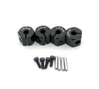 Rc Upgrade Model For Tamiya For Axial For SCX10 D90 900461 For Traxxas 1/10 RC Crawler Car Accessories 8/9/10/11/12MM Modification Wheel Hex Nut Drive Hubs RC Car Parts(Black,10MM)