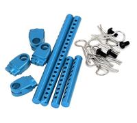 Rc Upgrade Model For Tamiya For TT-02 Metal Assembled Body Post Mounts Car Shell With R Clips Fixing Column Part Model RC Upgrade Parts Refit Car Accessories(Blue)