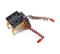 Rc Upgrade Model For Traxxas For 1/10 Maxx For E-Revo E-Maxx For Summit For Arrma For 1/8 Kraton For Talion For Typhon 42mm Dual Fan Motor Cooling Fan Heat Sink(Yellow)
