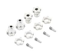 Rc Upgrade Model For Traxxas For E-Revo For E-Maxx For T-Maxx For Summit For Revo 3.3 5353X 1/10 RC Car Parts Wheel Hubs Decoration 17mm Hex Nuts Splined Wheel Hubs(Silver)