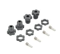 Rc Upgrade Model For Traxxas For E-Revo For E-Maxx For T-Maxx For Summit For Revo 3.3 5353X 1/10 RC Car Parts Wheel Hubs Decoration 17mm Hex Nuts Splined Wheel Hubs(Gray)