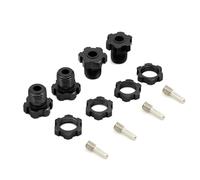 Rc Upgrade Model For Traxxas For E-Revo For E-Maxx For T-Maxx For Summit For Revo 3.3 5353X 1/10 RC Car Parts Wheel Hubs Decoration 17mm Hex Nuts Splined Wheel Hubs(Black)