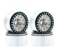 Rc Upgrade Model For Traxxas For Hsp For Redcat For WRAITH For Tamiya For Axial For SCX10 D90 For HPI 1/10 RC Car Metal 4PCS 1.9 Beadlock Wheel Rim Hub Parts(Silver 2)