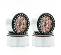 Rc Upgrade Model For Traxxas For Hsp For Redcat For WRAITH For Tamiya For Axial For SCX10 D90 For HPI 1/10 RC Car Metal 4PCS 1.9 Beadlock Wheel Rim Hub Parts(Brown 3)