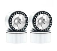 Rc Upgrade Model For Traxxas For Hsp For Redcat For WRAITH For Tamiya For Axial For SCX10 D90 For HPI 1/10 RC Car Metal 4PCS 1.9 Beadlock Wheel Rim Hub Parts(Silver 1)