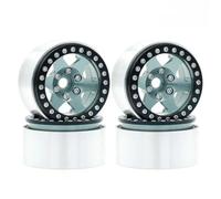 Rc Upgrade Model For Traxxas For Hsp For Redcat For WRAITH For Tamiya For Axial For SCX10 D90 For HPI 1/10 RC Car Metal 4PCS 1.9 Beadlock Wheel Rim Hub Parts(Gray 1)