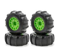 Rc Upgrade Model For Traxxas For Slash For Huanqi 727 For E-Revo 1/8 1/10 116mm Tire Rc Car Short Card General Sand Tires Adapter 12/14/17mm Upgrade Parts(Green)
