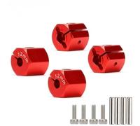 Rc Upgrade Model Hexagonal Joint Metal For AXIAL For SCX10 For Traxxas For TRX4 For Defender For Yikong For Rgt For Wrangler 1/10 RC Car Parts Replacements(Red,Thick12mm)