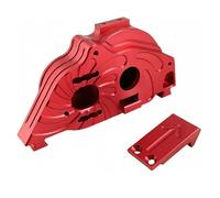 RC Upgrade Parts Aluminum Motor Mount & Center Gearbox Transmission Set for Arrma 1/10 Big Rock 3S, Granite 3S, Senton 3S, 1/8 Typhon 3S & Mega 550 - CNC Machined Gear Cover and Mount Kit (Red)