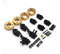RC Upgrade Parts For Absima CR1.8 For Yucatan CR3.4 For Sherpa YK4082 YK4102 1/8 1/10 Metal Portal Axle Gear Housing Brass Weight RC Car Upgrade Parts(Black)