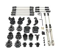 RC Upgrade Parts For HB For Toys R1001 R1002 R1003 1/10 Metal Portal Axle Gear Housing Diff Cover Axle Mount Drive Shaft Link Kit RC Car Upgrade Parts(Black)