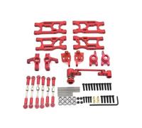 RC Upgrade Parts For LC 1/14 Metal For Swing Arms Steering Cups C-shaped Seats Components Connecting Rods Bearings Rc Car For Racing Parts Replacement(Red)