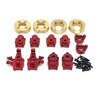 RC Upgrade Parts For MJX H8H For Yikong YK4082 YK4083 1/8 For Absima CR1.8 For Yucatan Metal Portal Axle Gear Housing Brass Weight RC Car Upgrade Parts(Red)