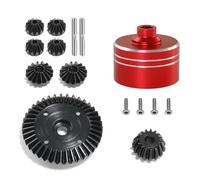 RC Upgrade Parts For Tamiya XV02 For TT02 For TT02B 1/10 RC Car Upgrade Parts Differential Teeth Shell Gear Bevel Kit Repair Replacement(Red)